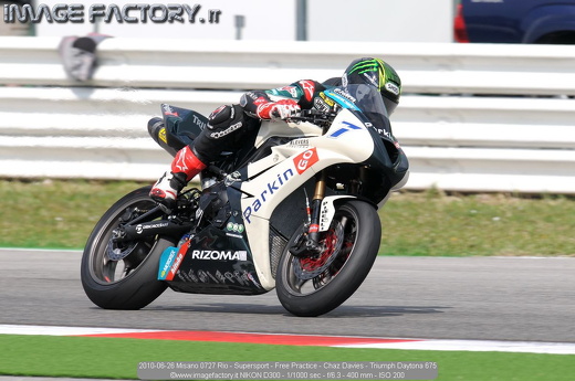 2010-06-26 Misano 0727 Rio - Supersport - Free Practice - Chaz Davies - Triumph Daytona 675